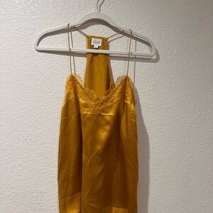 Cami NYC Golden Satin Dress